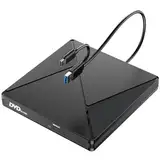 BHHB Externes CD DVD Laufwerk USB 3.0 & USB-C CD/DVD Laufwerk Extern, CD DVD +/-RW ROM Brenner Optical External DVD Drive für Laptop, PC, Desktop, MacBook, iMac, Windows 11/10/8/7/XP/Linux/MacOS
