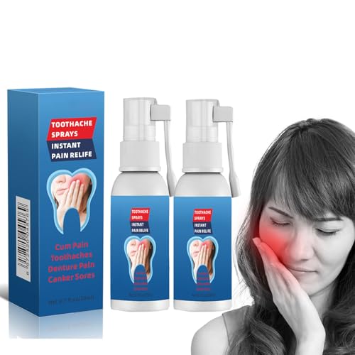 2PC Zahnschmerzen Sprays 20ml, Toothache Spray, Rapid Relief Dental Spray, Tragbares Zahnschmerzen-Gummischmerz-Spray, Lindern Schmerzhaftes Zahnfleisch Schwellung Karies, lipmask1 (14)
