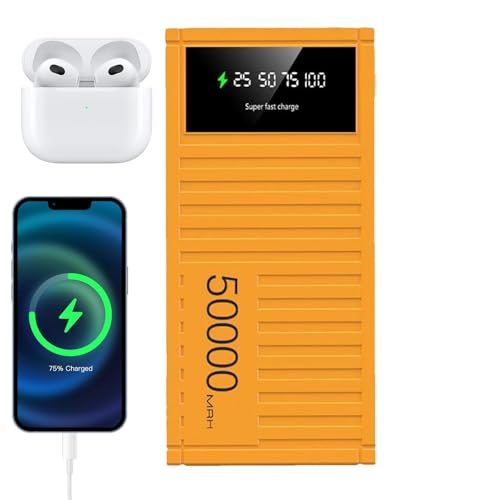 2024 Super Schnellladegerät, 66 W Power-Bank, 50000 mAh Pow-er Bank 22,5 W Schnellladung, tragbares Ladegerät, Pow-er Bank Schnellladung mit LED-Display, Powerbank für Outdoor, Camping, Reisen