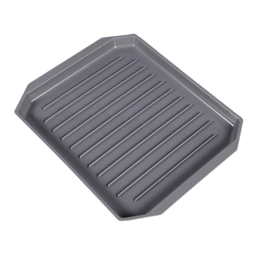 Grillplatte Für Mikrowelle (25,6x20x6,5cm, Bis 900 W) Speckblech Zum Kochen In Der Mikrowelle, Weiß/grau