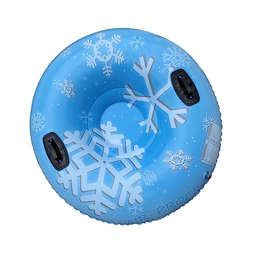 Yardwe 1 Stück aufblasbarer Skiring Schnee Skifahren Snow Tube aufblasbarer Schlitten snowtubes aufblasbarer Skischlauch für den Außenbereich PVC aufblasbarer Skischlauch Blue