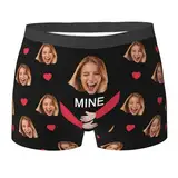 Boxershorts mit Foto für Herren, personalisierbar, benutzerdefinierte Unterwäsche mit Gesicht der Freundin, Geschenk für Valentinstag, Weihnachten, Freund, Ehemann, Stil 1, L Short