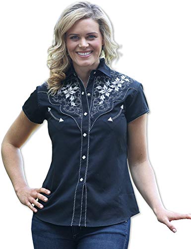 STARS & STRIPES Damen Bluse Westernbluse Bikerin Country Cowgirl Western Westernstyle »Isabel« Gr.L