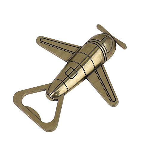 HONGXIN-SHOP Flaschenöffner Retro Metall Flugzeug Kapselheber Kreative Bieröffner für Küche und Bar Hochzeit Sgeschenk Souvenirs Party Zubehör Gold