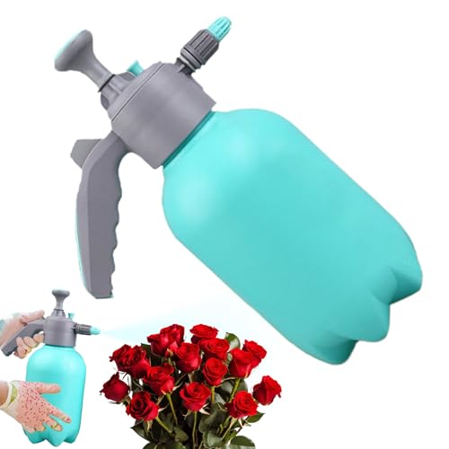 Drucksprühflasche, 2l Handpumpe Gartensprüher, Gartenbewässerungskanne, verstellbare Düse, Pflanzennebel, Easy-Grip-Griff für Innen- und Außenpflanzen, Rasen, Gewächshaus