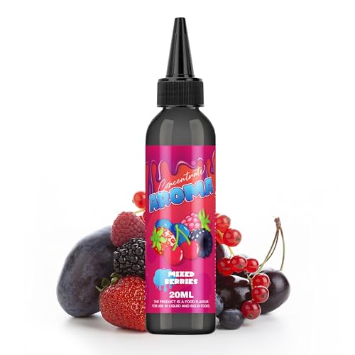 FURUN Gemischte Beeren Aromakonzentrat 20ml Hochdosiertes Lebensmittelaroma in 120ml Flasche, einfaches mischen, zum Kochen zum Backen, in Lebensmitteln & Getränken