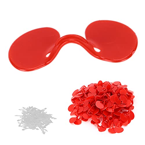 Hühnerbrille 100pcs Augenschutz Antipecking Hühnerblinder für Kleine Hühnerbesitzer (Mittlerer Einzelstrahl)