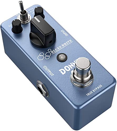 Donner Overdrive Gitarrenpedal, Blues Drive Vintage Overdrive Effekt Warm/Hot Modes True Bypass