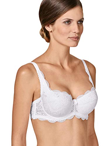 Susa Damen Wiesn-Zauber 8033 Balconette Dirndl-BH, weiß, 75A