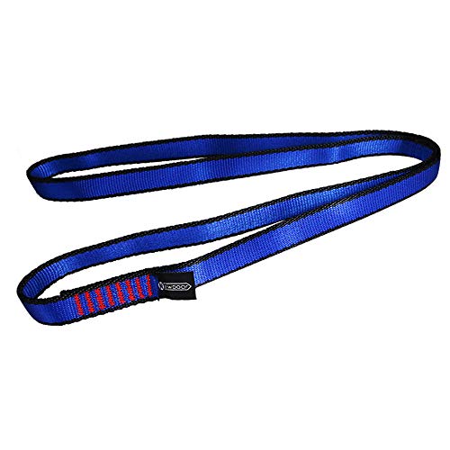 NewDoar Kletterschlinge 16 mm Nylon-Schlingenläufer 22 KN 4840 LB Kletterseil zum Klettern, Erstellen von Ankersystemen, Abseilausrüstung, perfekt für Baumarbeiten-Blue/60/1