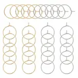 UNICRAFTALE Über 100pcs 15.5mm 2 Farben Ohrring Creolen Weinglas Charms Ringe Edelstahl Creolen Weihnachten Creolen Rohling Für Frauen Ohrringe Selber Machen Set, Gold Und Edelstahl Farbe