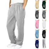 Jungen Lässige Jogginghose mit Taschen und Kordelzug Bequeme Atmungsaktive Freizeithose Passform Geradem Bein Hosen Einfarbig Hip Hop Hose Stretch Laufhose Casual Jogginghose für 5–14 Kinder