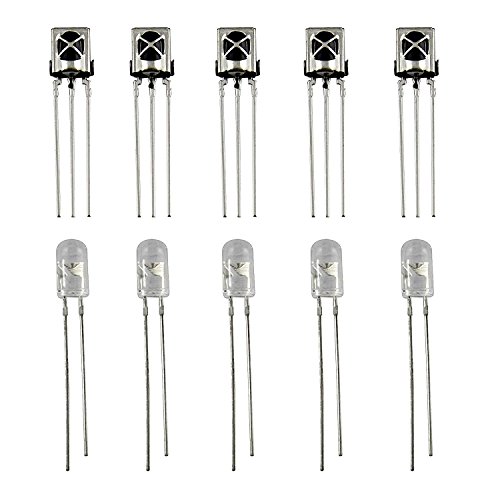 LAOMAO 5 Paar Infrarotdiode LED Infrared Diode Leuchtdioden Diode LED IR Emission und Empfänger IR Emission and Receiver