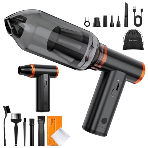 K&F Concept Elektrischer Staubbläser mit 300.000 U/min | 3-stufig Regulierbar | Wiederaufladbarer bürstenloser Motor | Ideal zur Reinigung von PC, Tastatur, Auto & Outdoor-Ausrüstung