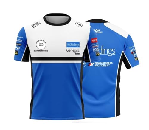 T-Shirt für Herren Replik für Motorrad BMẂ BSB (DE/NL/SE/PL, Alphanumerisch, L, Regular, Regular, Blau)