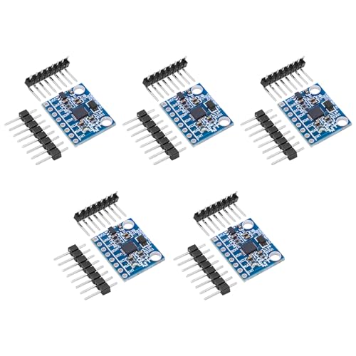 GY-521 MPU6050 Module AYWHP 5PCS 3 Achsen Gyroskop und 3 Achsen Beschleunigungsmesser 6DOF Sensormodul 16 Bit AD Konverter Datenausgang IIC I2C für Arduino