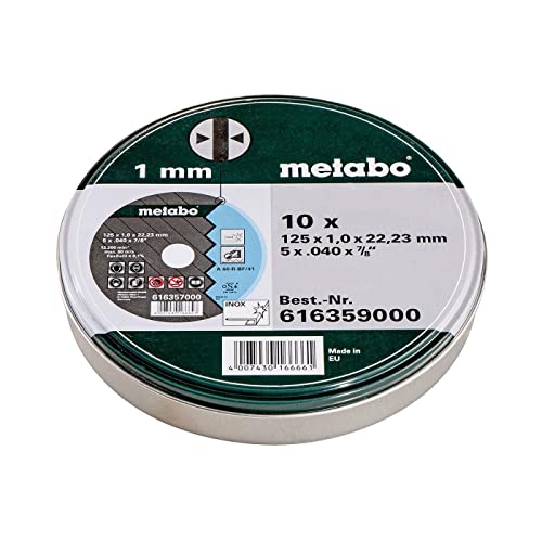 Metabo Promotion Trennscheiben 125x1,0x22,23 Inox, 10 Stück in Blechdose