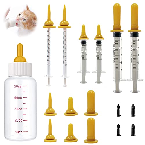 Aufzuchtflasche Haustier Hund Katze Kapsel Tablette Pillendose Druckknopf Pillendose Spritze Fütterung Gerät Sauger Nippel Feeder