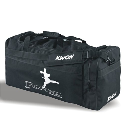 KWON Sporttasche groß Large L Taekwondo, TKD, Tae Kwon Do, Taekwon Do, Tasche, Trainingstasche, Taschen Bag, schwarz, Trainingstaschen große Sporttaschen mit Schrift Aufschrift Druck Schriftzug Kampfsport Budo Taekwondotasche Teakwondo