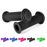 URAQT Fahrradgriffe ,22 mm Lenkergriffe Fahrrad mit Höchster Sicherheit Prallschutz Kinderfahrradgriffe Gummi Grips für Roller Dreirad Kinder Laufrad Kinderfahrrad (Schwarz)