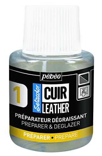 Pébéo - Setacolor Leder - Vorbereiter, Entfetter - Hilfsmittel für Leder und Kunstleder - Personalisierung von Taschen, Schuhen, Sneakern - Widerstand gegen Kratzer, Falten, Reibung - 110 ml