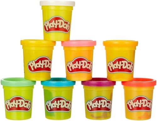 Hasbro Play-Doh-Set 8er Pack, Modelliermasse für fantasievolles und kreatives Spielen, buntes Kunstzubehör für Mädchen und Jungen ab 2 Jahren, in Regenbogen- oder Neon-Farben