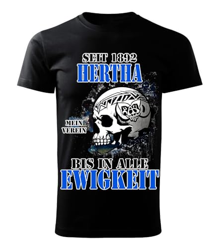 Hertha bis in Ewigkeit Fan Stadt Fussball Edition T-Shirt (L)