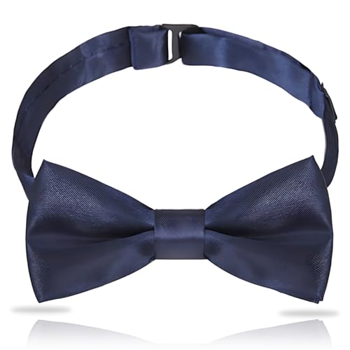 Crrynuo Gebundene Fliege Kids, Men’Formal Einstellbare Einfarbige Vorgebundene Fliege Krawatte, Satin formelle Halsfliege für Erwachsene & Kinder Hochzeitsfeier