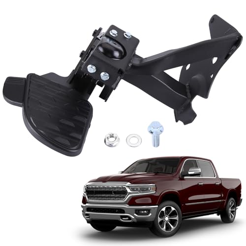 LICHENGTAI 82215289AG Hintere Bettstufe Einziehbare Stoßstange kompatibel mit Dodge Ram 1500 DT 2019-2021 Bumper Step BedStep Heckklappenstufe