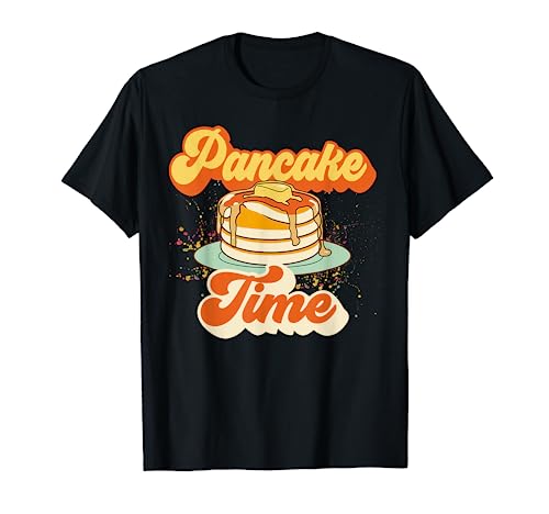 Pancake Time Design für Frühstücksliebhaber Morgenessen T-Shirt
