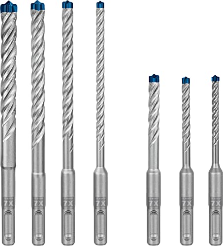 Bosch 7x EXPERT SDS plus-7X Hammerbohrer-Sets (für Weichgestein, Harter Stein, Ø 5-12 mm, Professional Zubehör Bohrhammer)