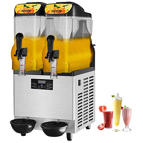 VEVOR Kommerzielle Slushy-Maschine, 24 L Einzelschüssel, 50 Tassen Margarita-Maschine, 500 W Edelstahl Margarita Smoothie, Frozen Drink Maker, Slushie-Maschine für Party, Café, Restaurants, Bars usw.