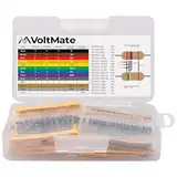 VoltMate 1x Widerstände Resistor Kit | 0 Ohm -1M Ohm | 525 Stück | Widerstand Sortiment | Robuste Metallfilm-Widerstände | Compatible mit Arduino