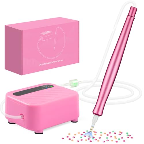 Yiminu.DS Diamond Painting Stift Elektrisch, Diamond-Painting Zubehör Set, Wiederaufladbar Kabellos Vakuum Diamant Painting Stift Werkzeuge