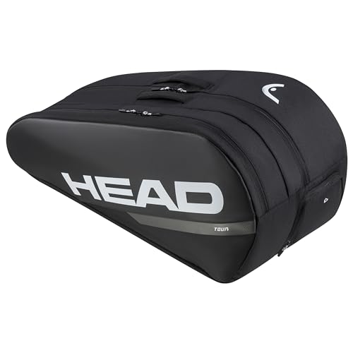 HEAD Unisex-Adult Tour Racket Bag L Tennistasche, Schwarz/Weiß, L