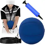 SUQ Golfschwung-Trainingshilfe, Übungsbälle, Golfball-Schlagball, Intelligenter Einstellbarer Assist-Ball, Haltungskorrektur, Training, Intelligente Armbewegung, Swing Trainingshilfe(Blau)