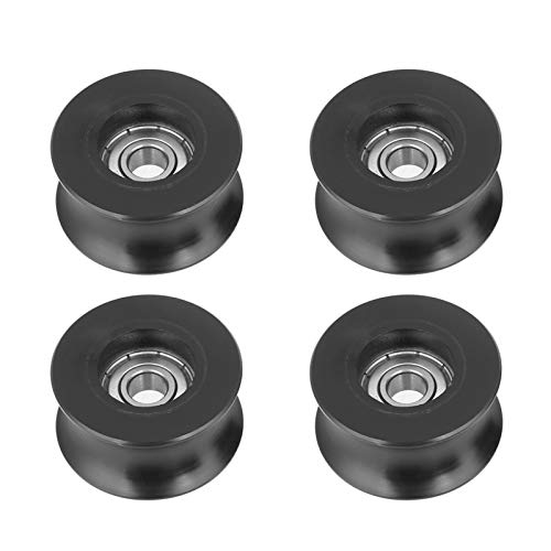 Riemenscheiben Rolle, U Nut Rolle Führungsrad 4 Stück 0840UU U-Typ Rollenführungsrad Universallager-Rolle Heimwerker-Fitnessgeräte für Türfenster 8 x 39,5 x 20,1 mm