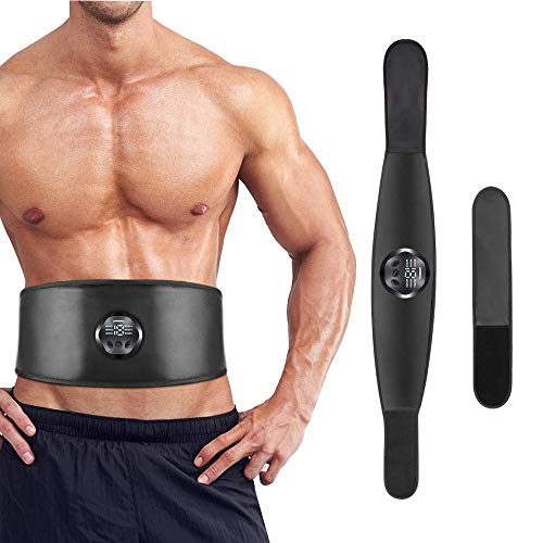 sielife EMS Muskelstimulator, ABS Trainer Gürtel Bauchtrainer Stimulator Toner Bauchstraffung Gürtel Trainer Fitness Training Gym Workout für Männer Frauen (Keine Notwendigkeit Ersatz-Pads oder Gel)