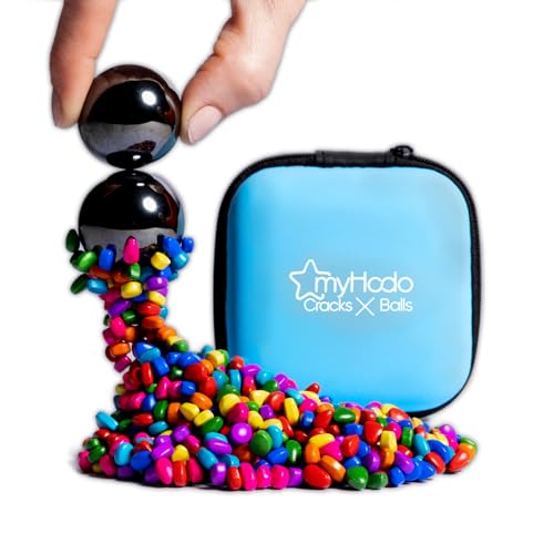myHodo Crack Magnets Bundle | 2X Extra Starke Magnetkugeln (33mm) & 550+ Bunte Magnetsteine (~6mm) | Magnetspiel Set für ASMR, Stressabbau & Kreativität | Anti-Stress Geschenk | ADHS HIlfsmittel