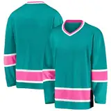 Hockey-Trikot, personalisierbar, mit Ihrem Namen, Team/Nummer, Hockey-Trikot mit Namen, geeignet für Geschenke für Kinder und Erwachsene, Stil 7 KAN0827A, türkis, One size