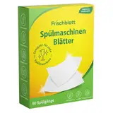 Frischblatt Spülmaschinen Blätter | natürliche Spülmittel Streifen, biologisch abbaubar, ohne Plastik | Spülmaschinentabs-Ersatz (80 Spülgänge, Zitrone)