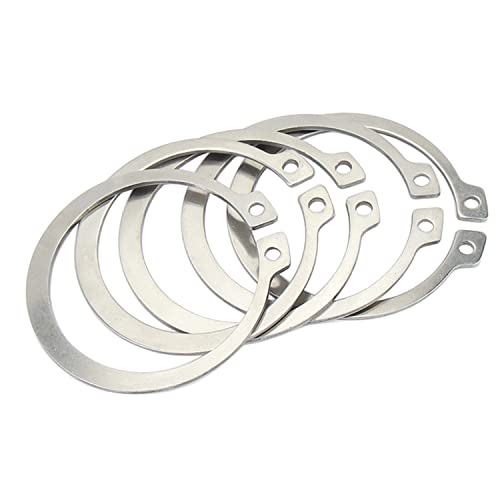 Ring Circlip,Sicherungsring,304 Edelstahl Externer Sicherungsclip Sicherungsring 35-47mm für Autos, Elektro- und Lager, 5 Stück, 40 mm (Size:47mm) (Size : 45m