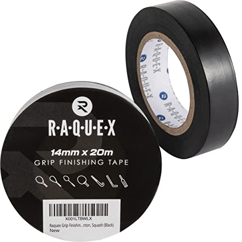 Raquex Griffband-Abschlussband für Schläger, für Tennis, Badminton, Squash, Hockey und Sport, Leicht reißen, Overgrip-Sicherungsband, 14 mm x 20 m