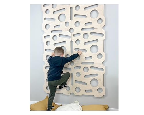 Kletterwandpaneele für Kinder – Baltisches Birkensperrholz, glatt geschliffen, sicher und umweltfreundlich, DIY Indoor Kletterwand für Kinder, unbeschichtet & natürliches Finish