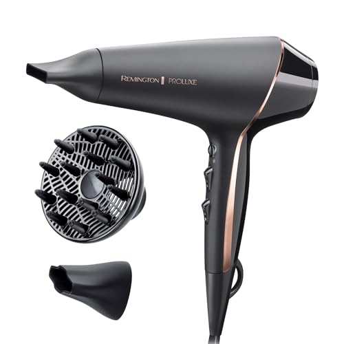 Remington Haartrockner Profi Ionen [2400W, 150km/h, 3 Stylingaufsätze] Proluxe (OPTIheat-Technologie für lang anhaltende Styling-Ergebnisse, Ionenpflege - Anti Frizz, langlebiger AC-Motor) AC9140B