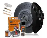 Foliatec Bremssattel Lack Set, Hitzebeständig, Komplettsatz für 4 Bremssättel, Midnight Black Matt, 7-teiliges Set