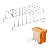 BommFu Edelstahl Toast Rack | 2 StückToastregal 8-Scheiben-Gitter-Toast-Halter | Stainless Steel Toast Rack | Rechteck Heißluftfritteuse Zubehör Organizer - Für Küche, Restaurants Und Partys