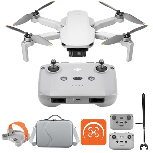 DJI Mini 4K mit Vielseitiges Zubehör, Drohne mit 4K UHD Kamera, Unter 249 g, 3-Achsen Gimbal Stabilisierung, 10Km Videoübertragung, Autom Rückkehr, Windwiderstand, 1 Akku für 31 min Flugzeit, C0,