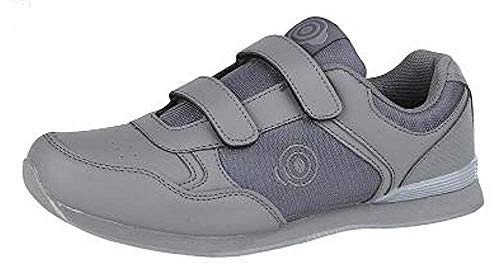 Dek Drive Herren Bowling-Schuhe mit Klettverschluss, im Sneaker-Stil (46 EU) (Grau)
