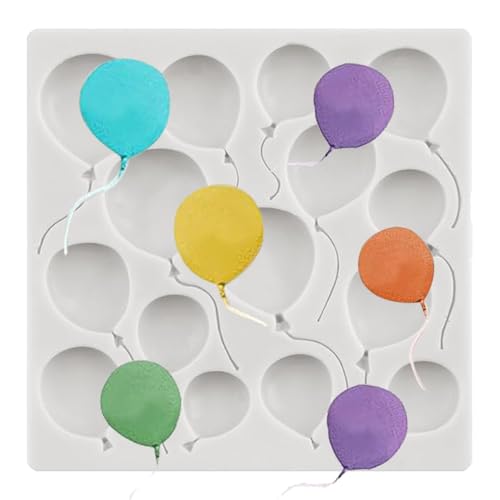MINFEIDMS Luftballon-Silikonformen Für Fondant Ballon Schokoladenform Für Babyparty Kuchendekoration Cupcake-Topper Blütenpaste Süßigkeiten Polymer-Ton
